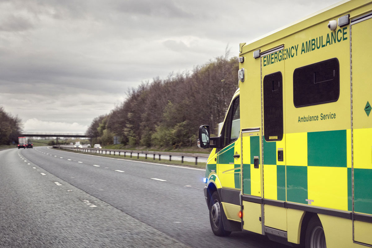 Ambulance on Motorway