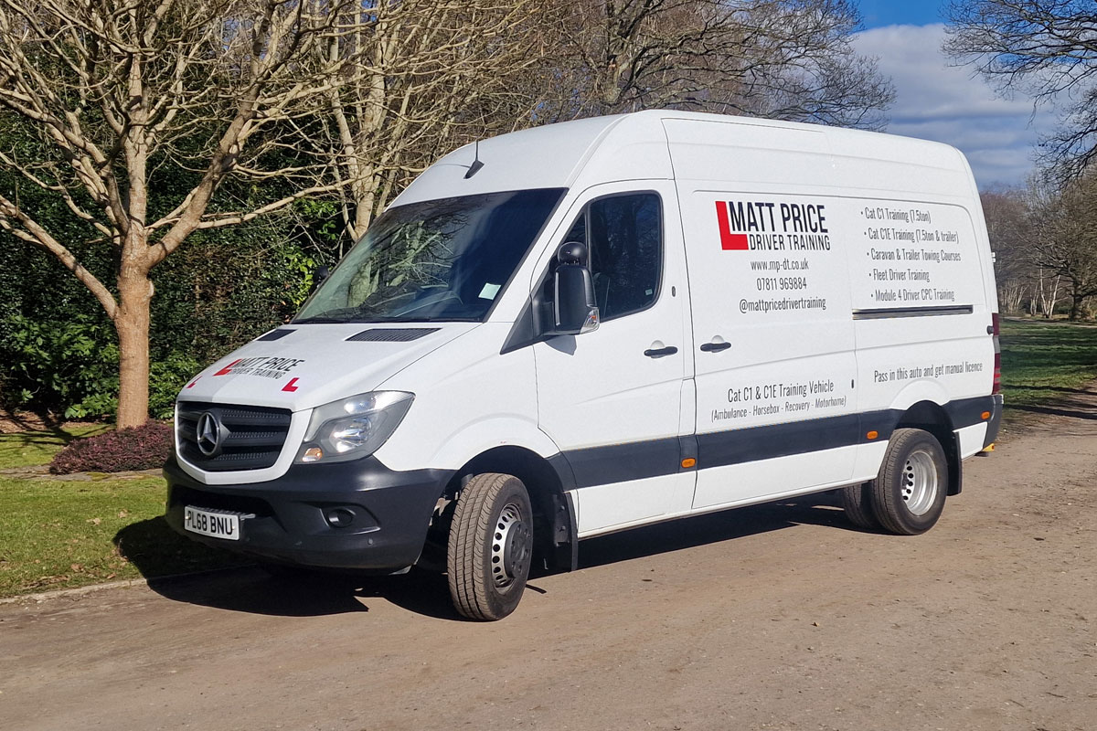 Mercedes Sprinter used for Cat C1 Driver Training